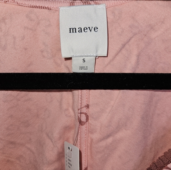 Maeve Lace Bow Print V-Neck Top, Size S, NWT - Picture 5 of 8